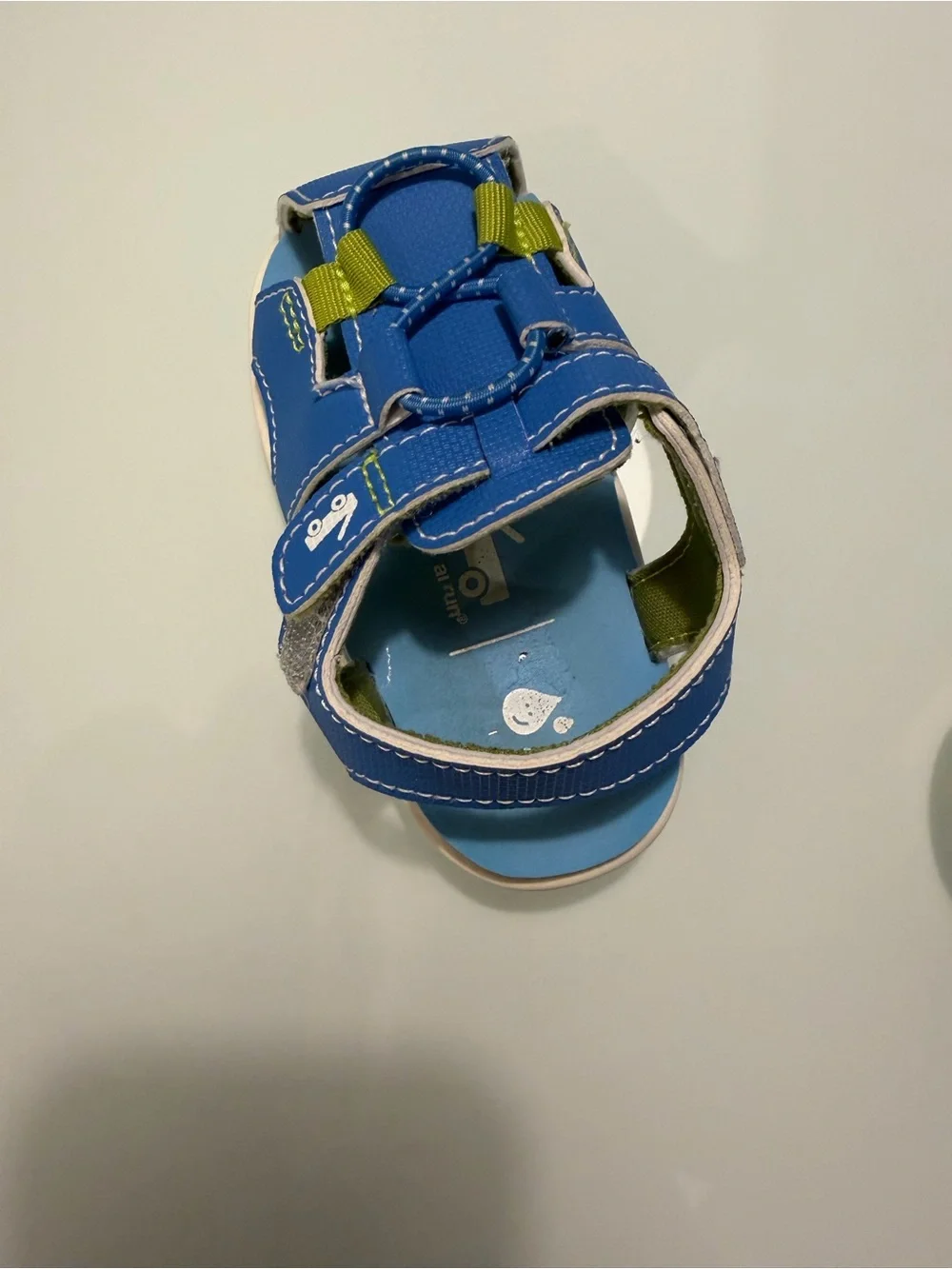 See Kai Run Blue and Lime Toddler Sandals